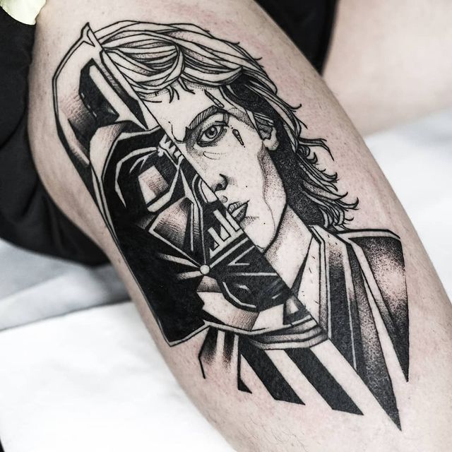 Both Sides Star Wars Universe Tattoo Tattoo on skin