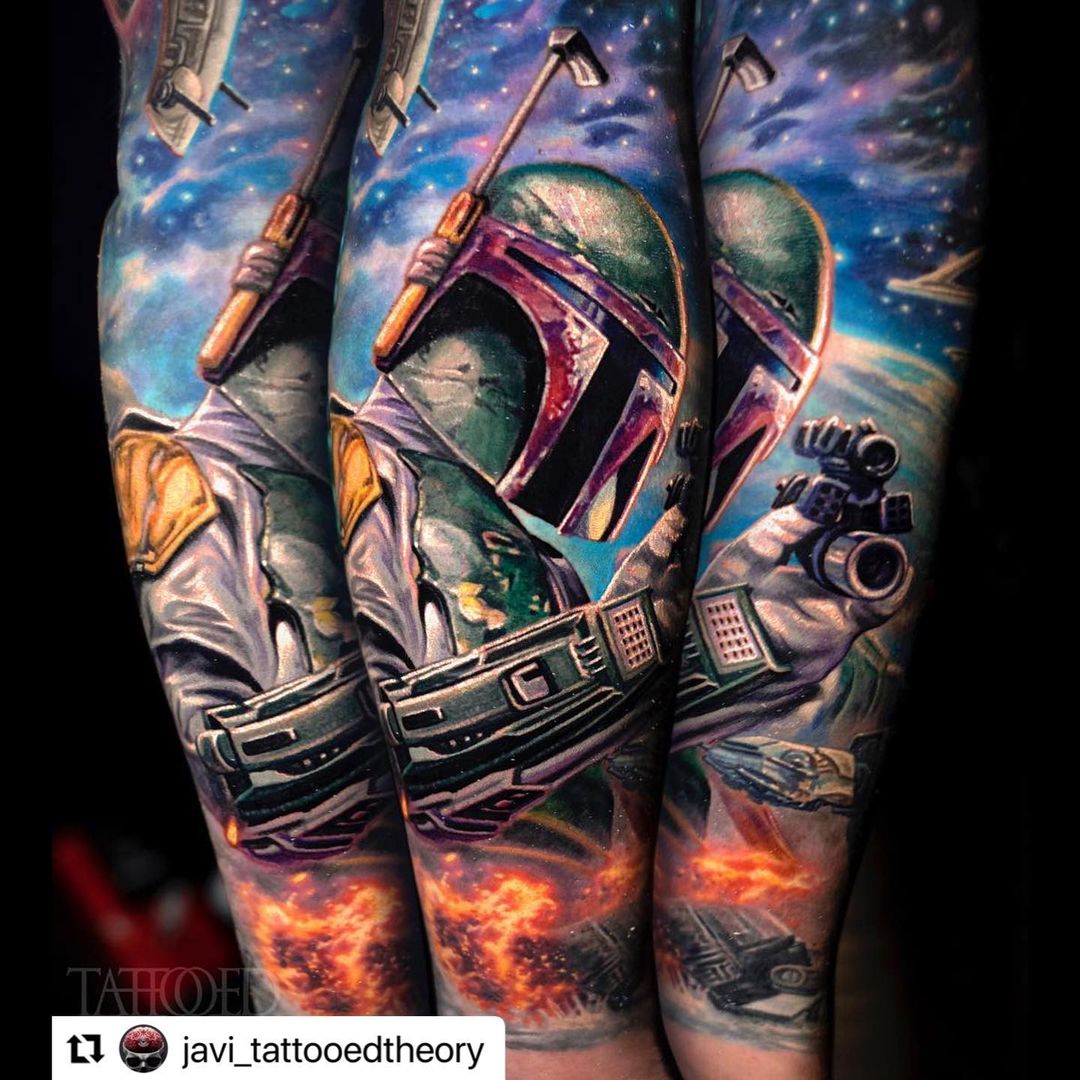Boba Fett Star Wars Tattoo Ideas Tattoo on skin