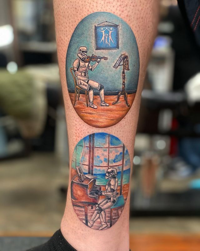 Modern Stormtroopers Star Wars Universe Tattoo Tattoo on skin