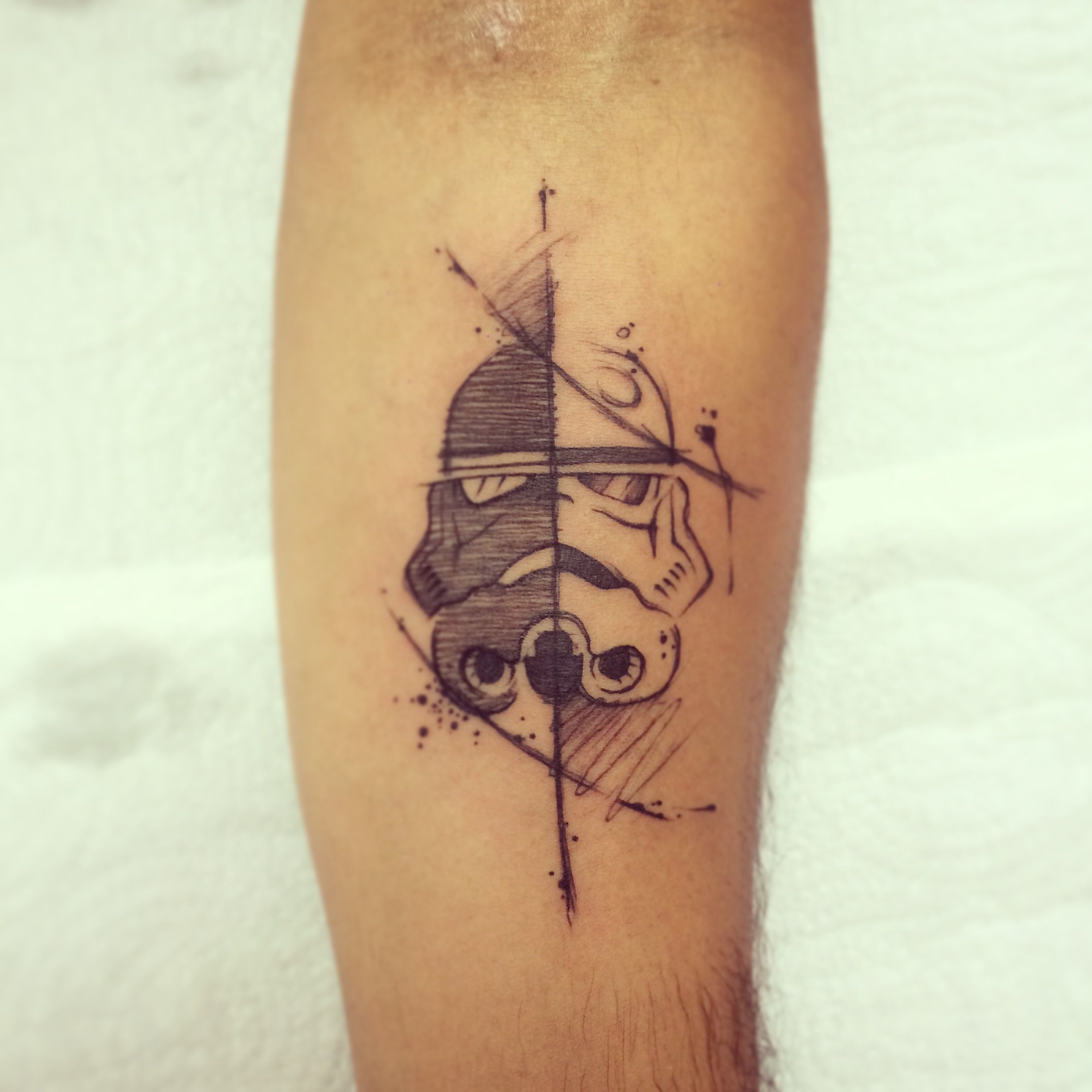 Stormtrooper Helmet Star Wars Tattoo Tattoo on skin