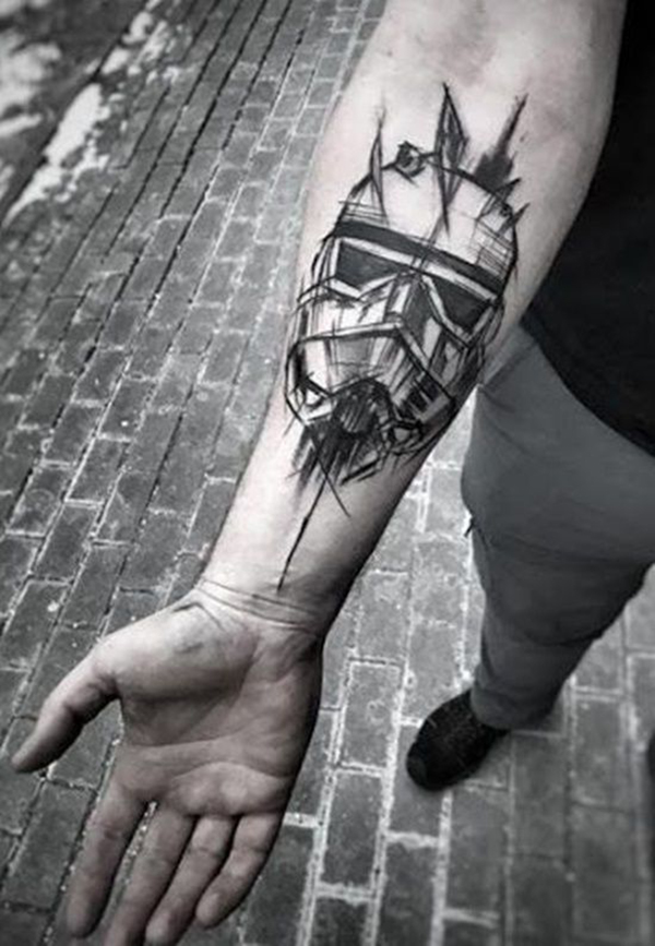 Stormtrooper Sketch Star Wars Tattoo Ideas Tattoo on skin