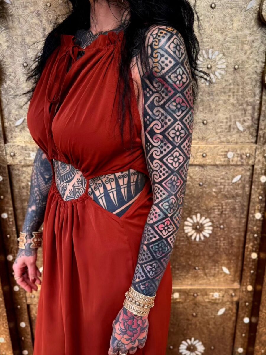 Exquisite stomach tattoo showcasing vibrant designs Tattoo on skin