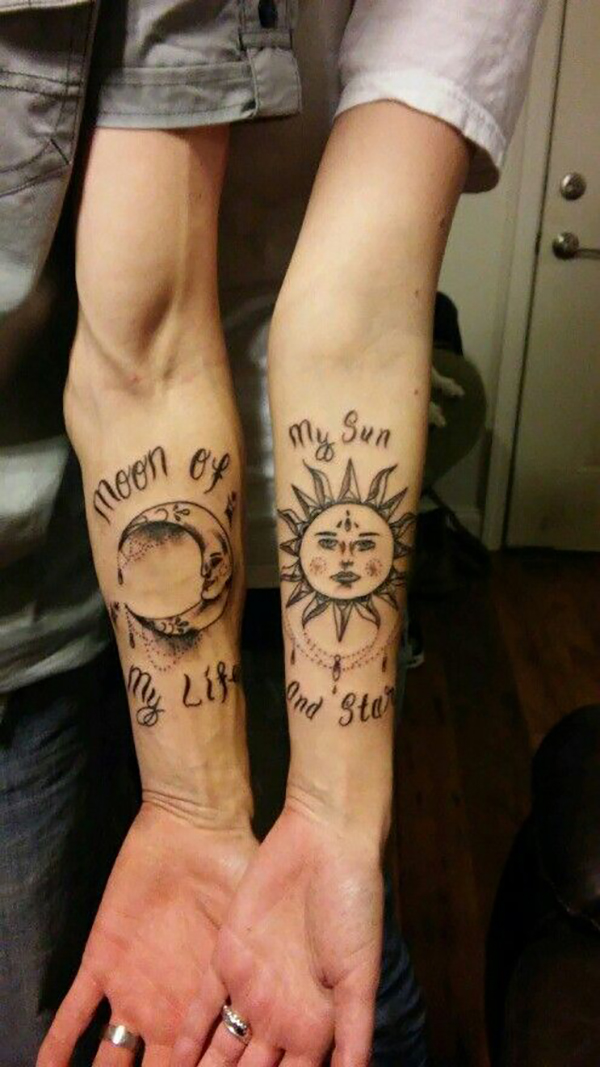 Couple Goals ‘Moon of My Life’ to Showcase Your Love Tattoo on skin