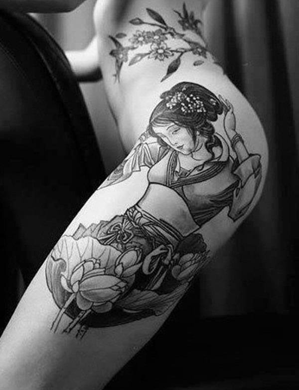 A girl’s tattoo on the thighs best thigh tattoo Tattoo on skin