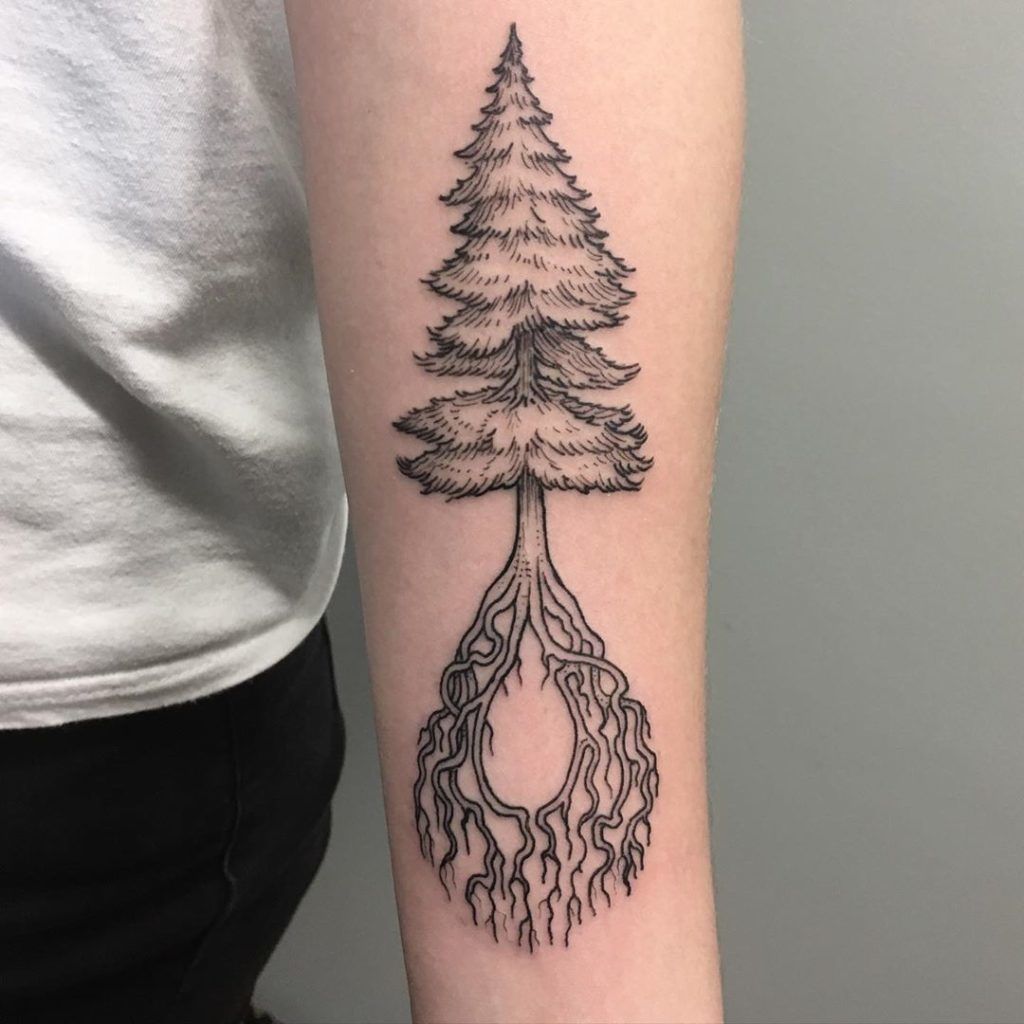 As Above, So Below Roots Tree Tattoo Tattoo on skin