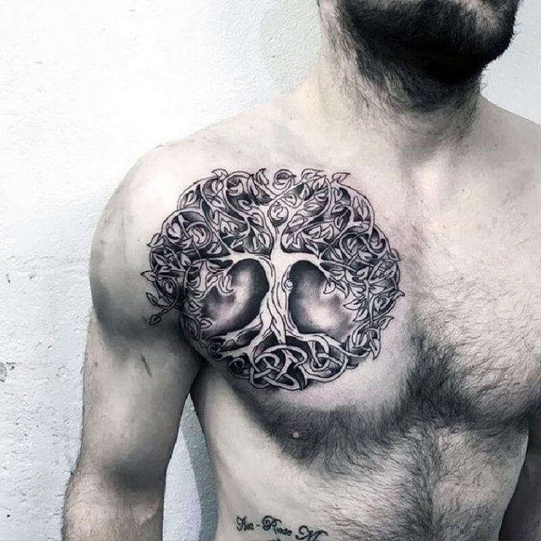 Celtic Tree of Life Shoulder Tree Tattoo Design Tattoo on skin