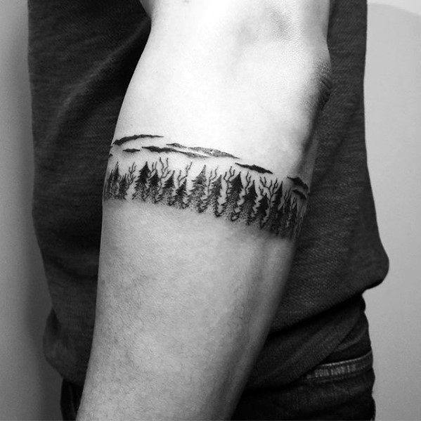Forest for the Trees Forearm Cuff Tree Tattoo Tattoo on skin