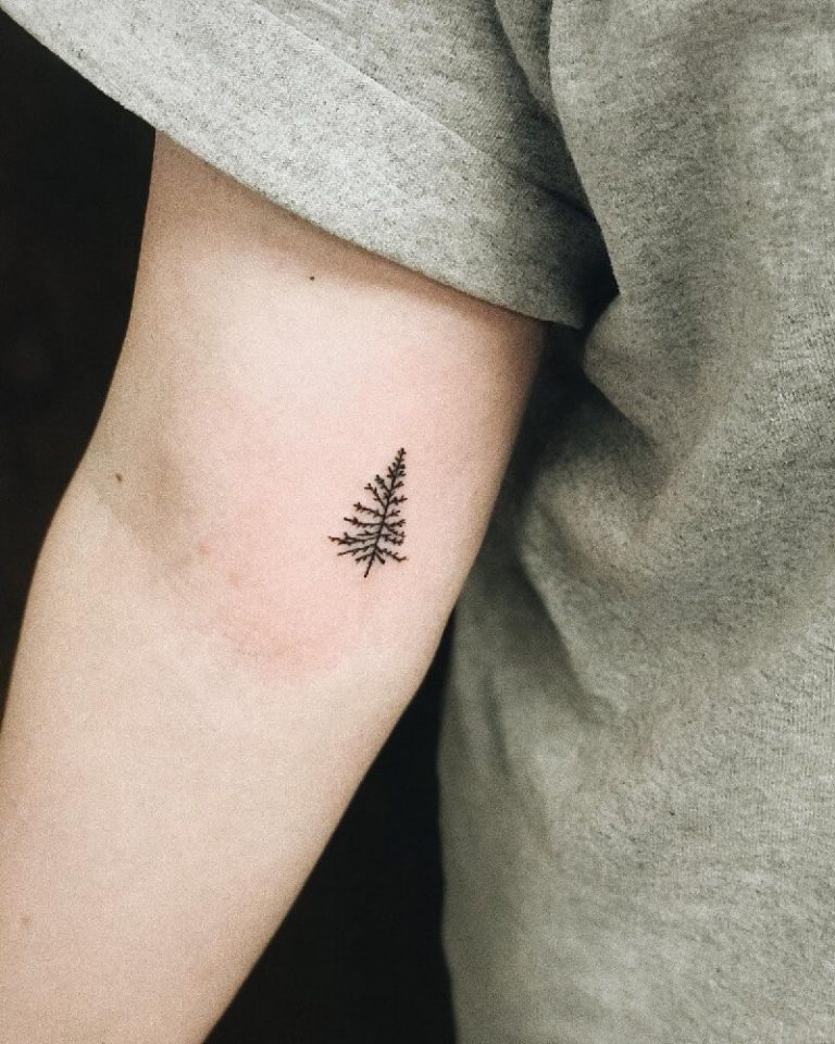 Tiny Tree Inner Arm Tattoo Tattoo on skin