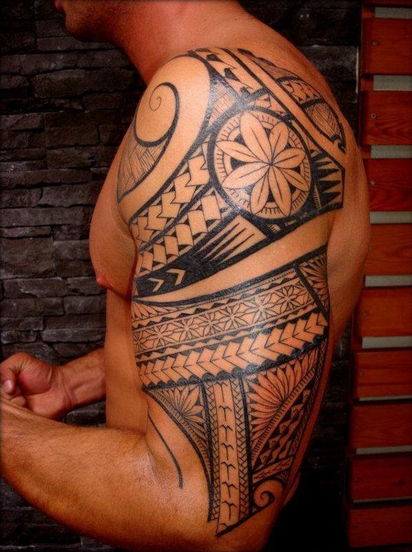 Bold Maori Half Sleeve Tattoo Tattoo on skin