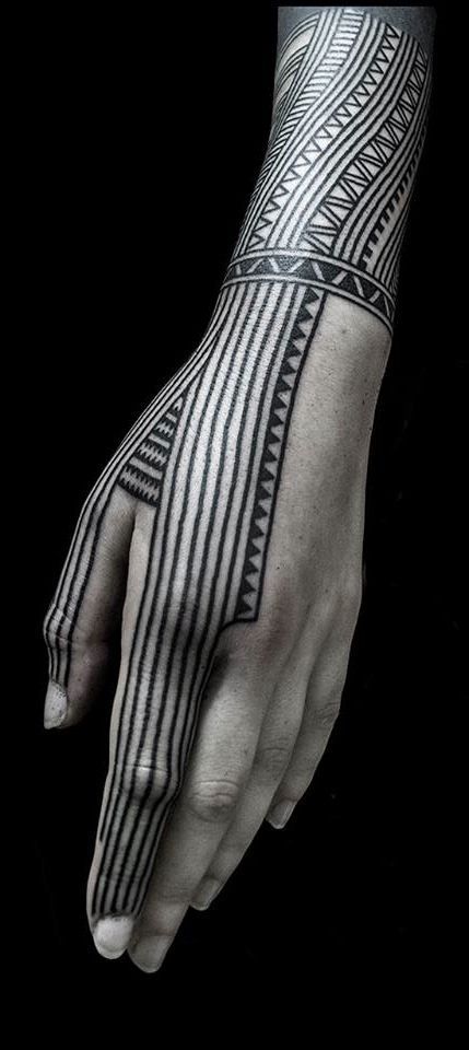 Geometric Tribal Tattoo for Women Tattoo on skin