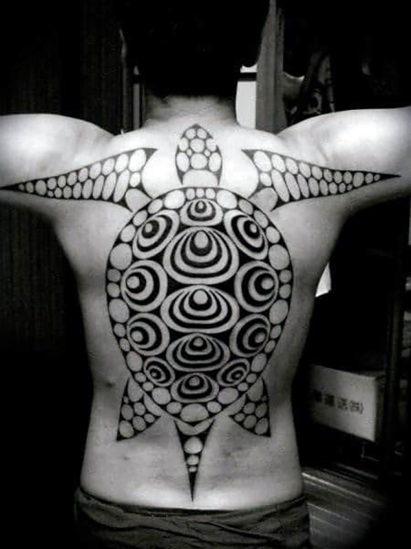 Abstract Sea Turtle Made of Patterns Turtle Tattoos Tattoo on skin
