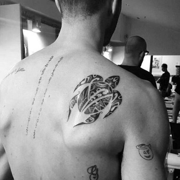 Bold Sea Turtle Made of Patterns Turtle Tattoos Tattoo on skin