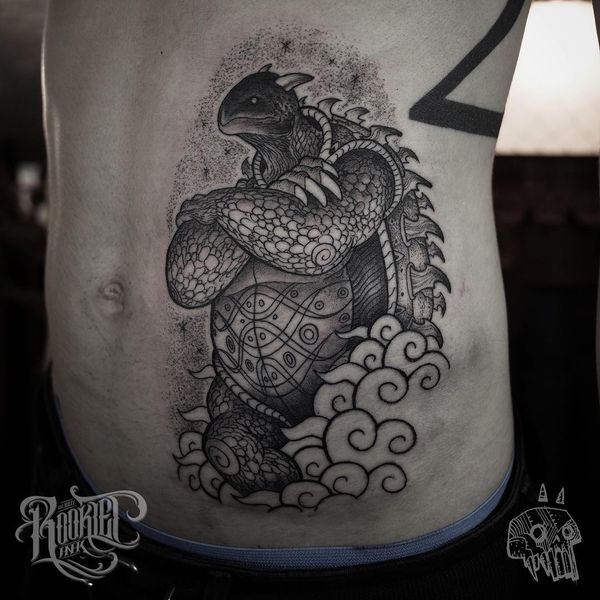 Dramatic Fantasy Bipedal Tortoise Design Turtle Tattoos Tattoo on skin