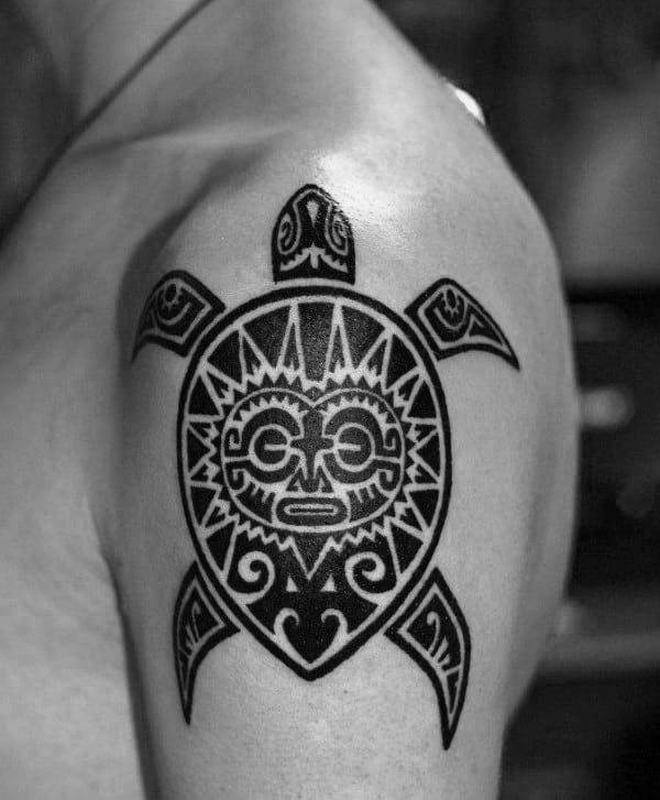 Sea Turtle Made of Patterns Turtle Tattoos Tattoo on skin