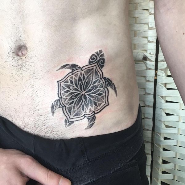 Sea Turtle Made of Patterns Turtle Tattoos Tattoo on skin