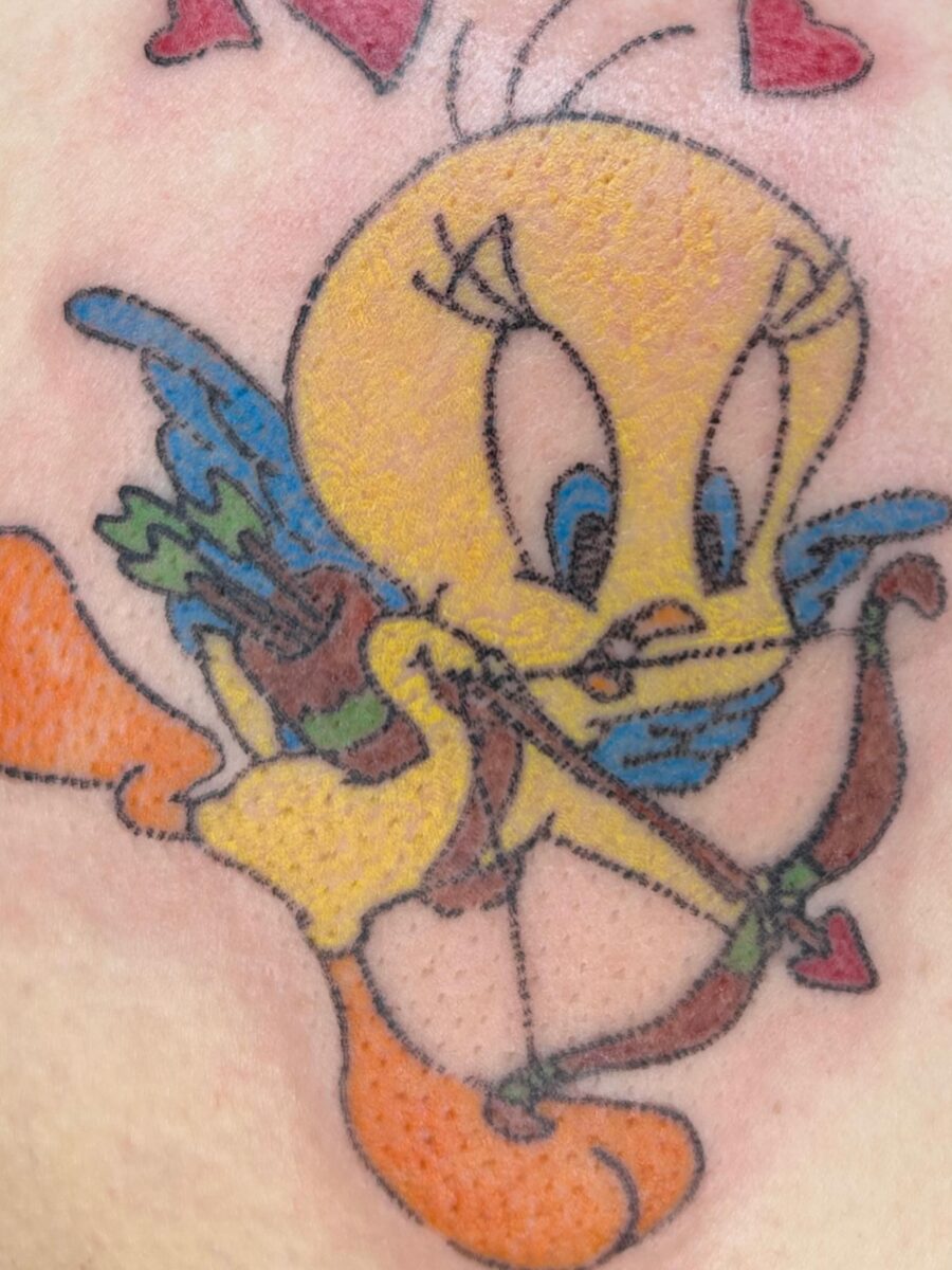 Colorful Tweety Tattoo with Playful Vibes Tattoo on skin