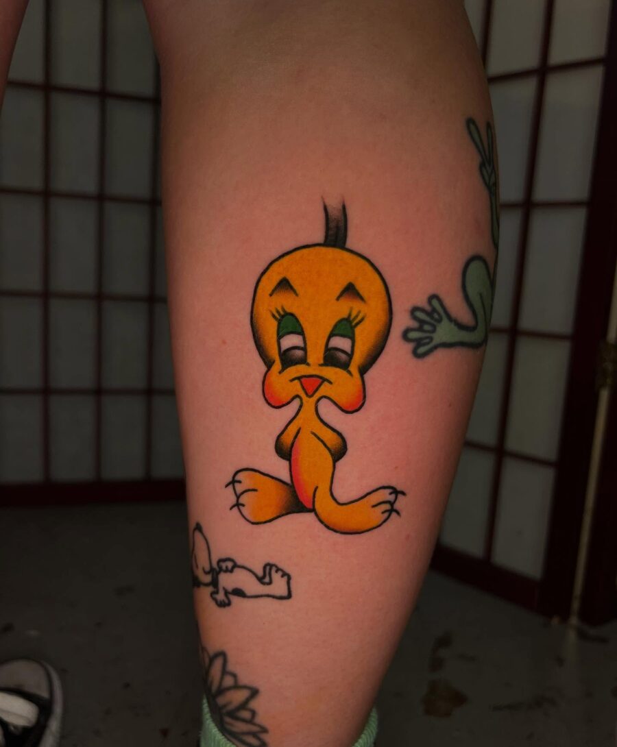 Sassy Tweety Tattoo Perfectly Captured in Ink Tattoo on skin