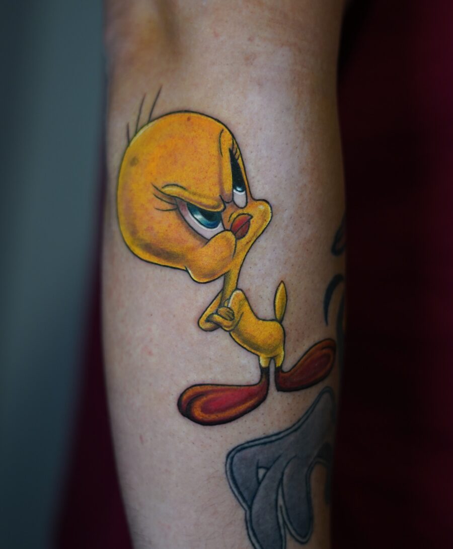 Vibrant Tweety Bird Tattoo Art Tattoo on skin
