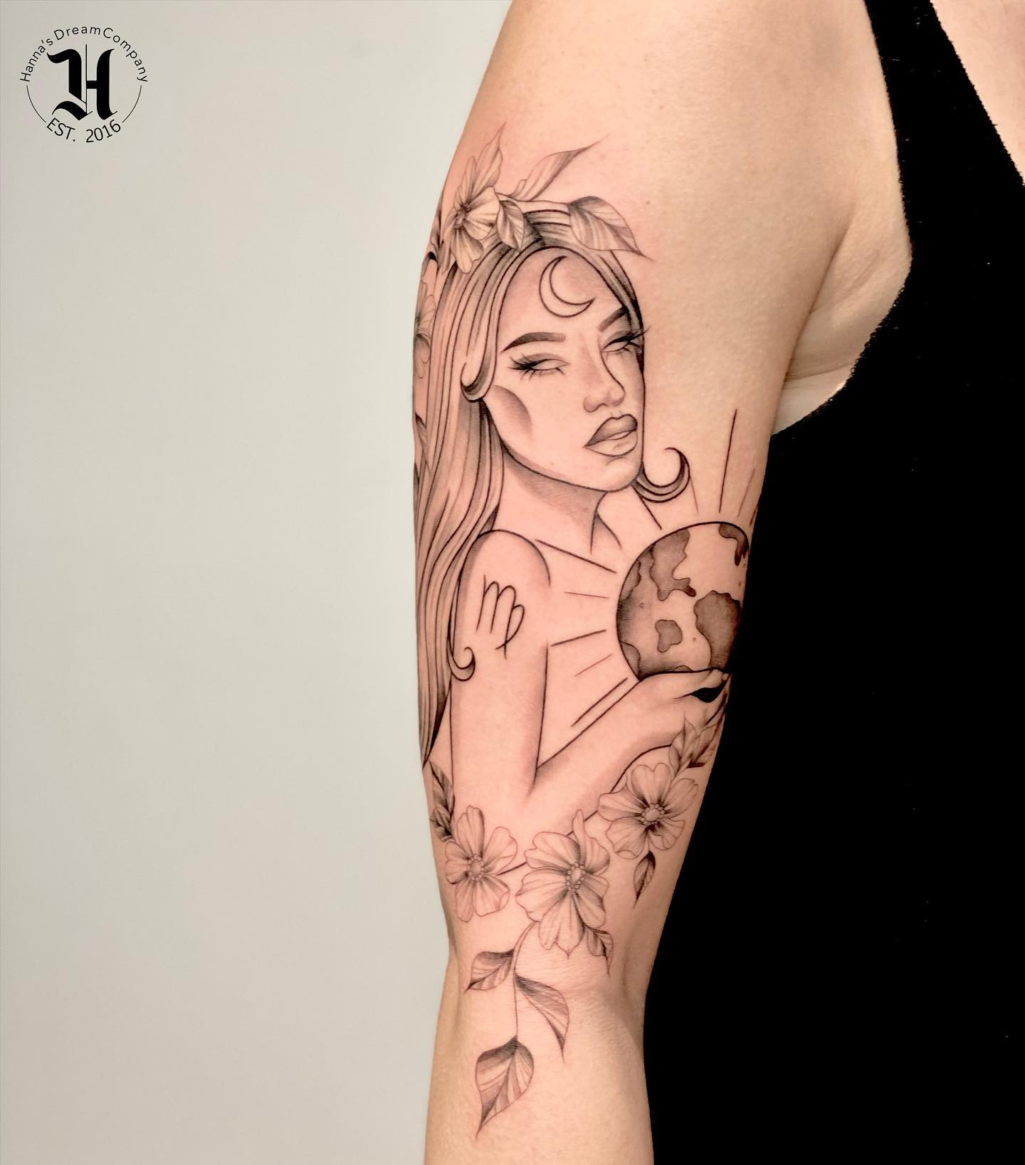 Goddess Virgo Tattoos For Females Tattoo on skin