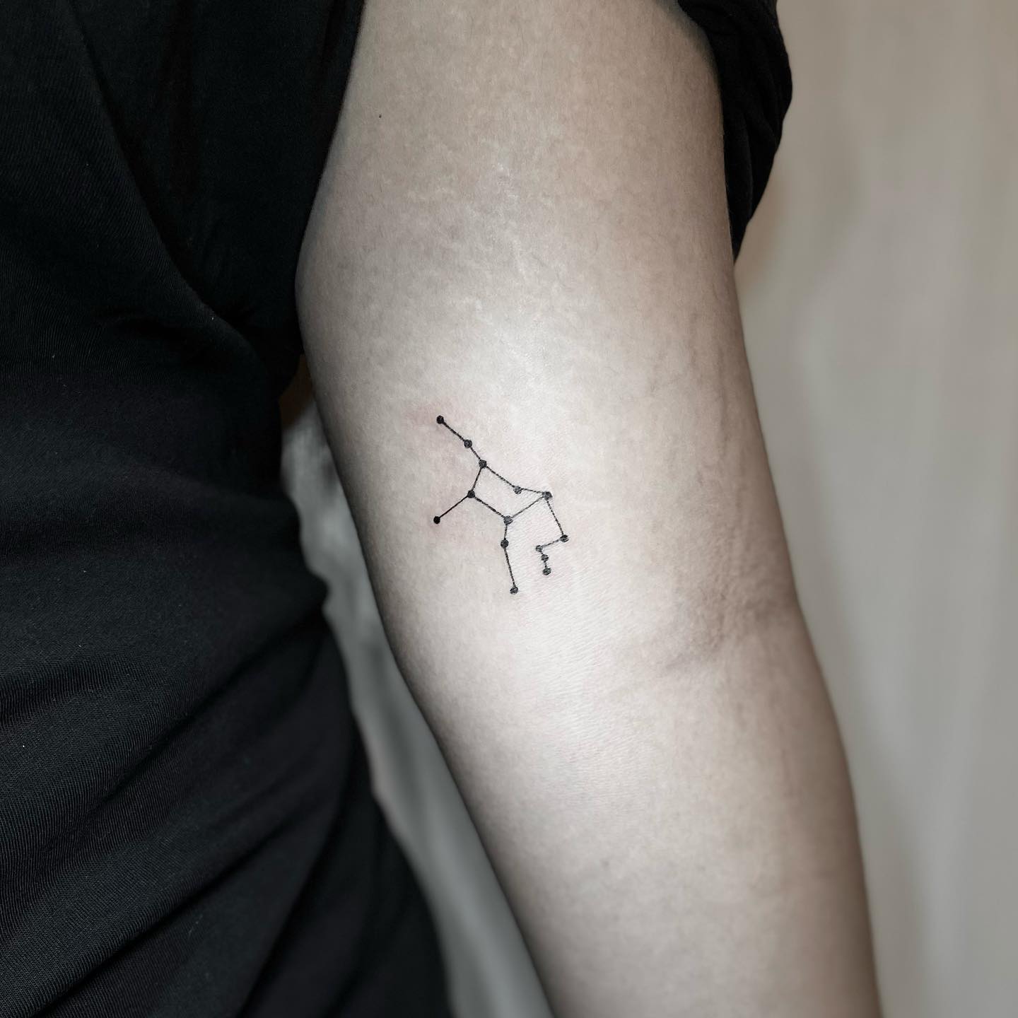 Minimalist Virgo Constellation Tattoo Tattoo on skin