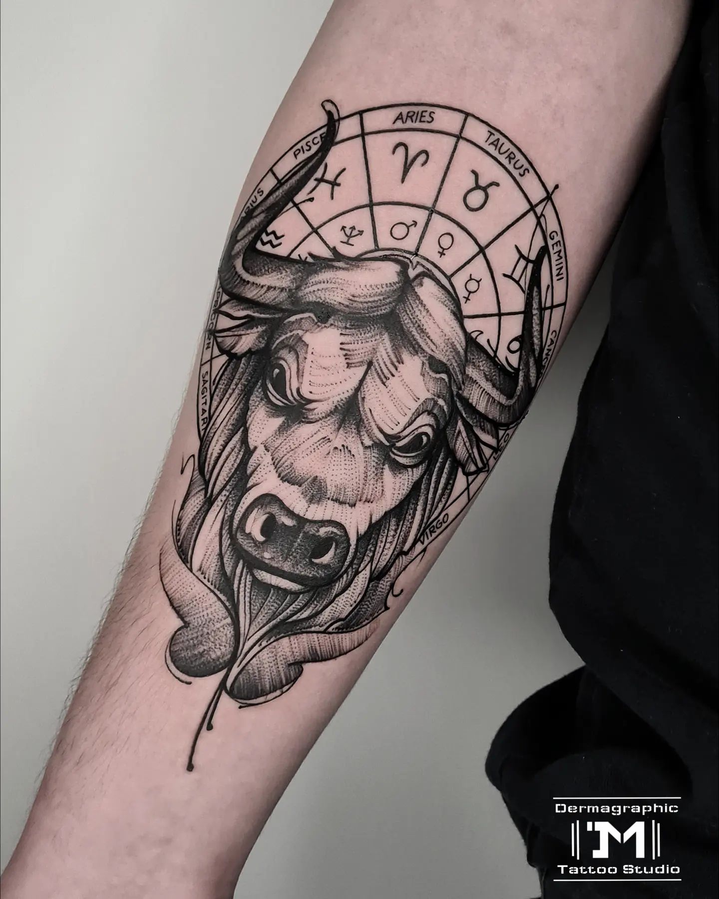 Taurus And Virgo Tattoo Tattoo on skin