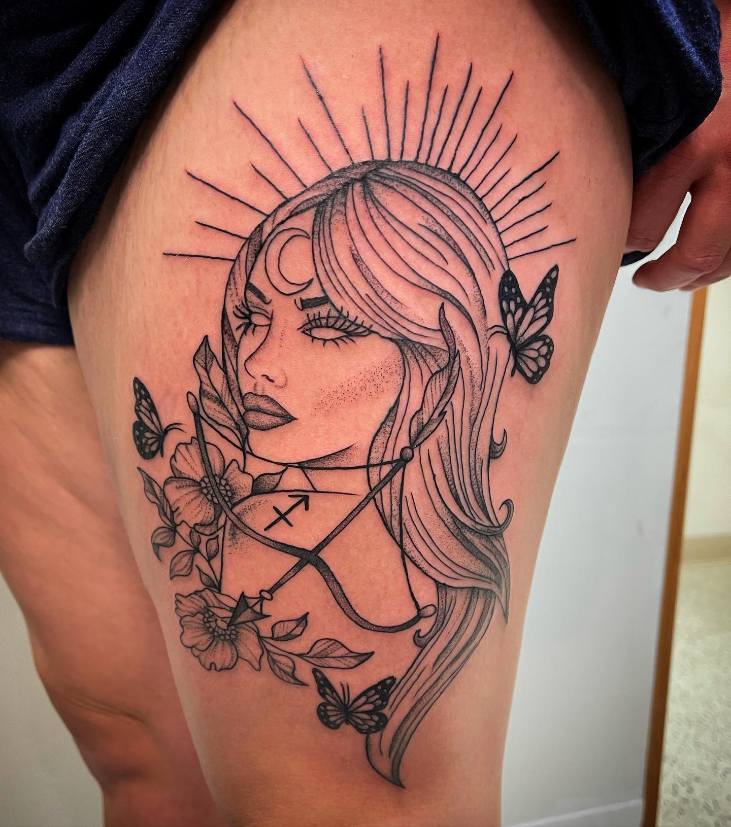 Virgo And Sagittarius Tattoo Tattoo on skin