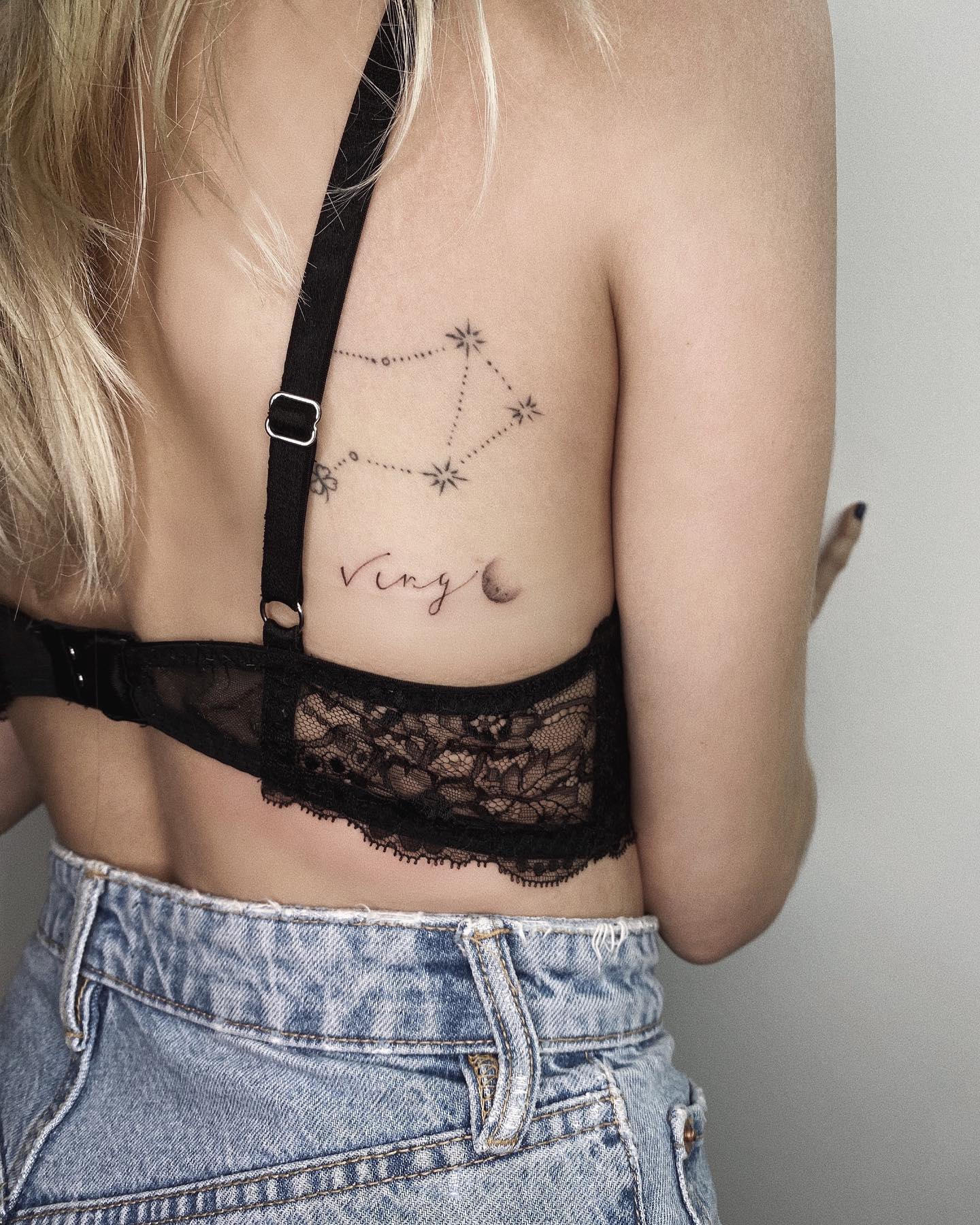 Virgo Moon Tattoo Tattoo on skin