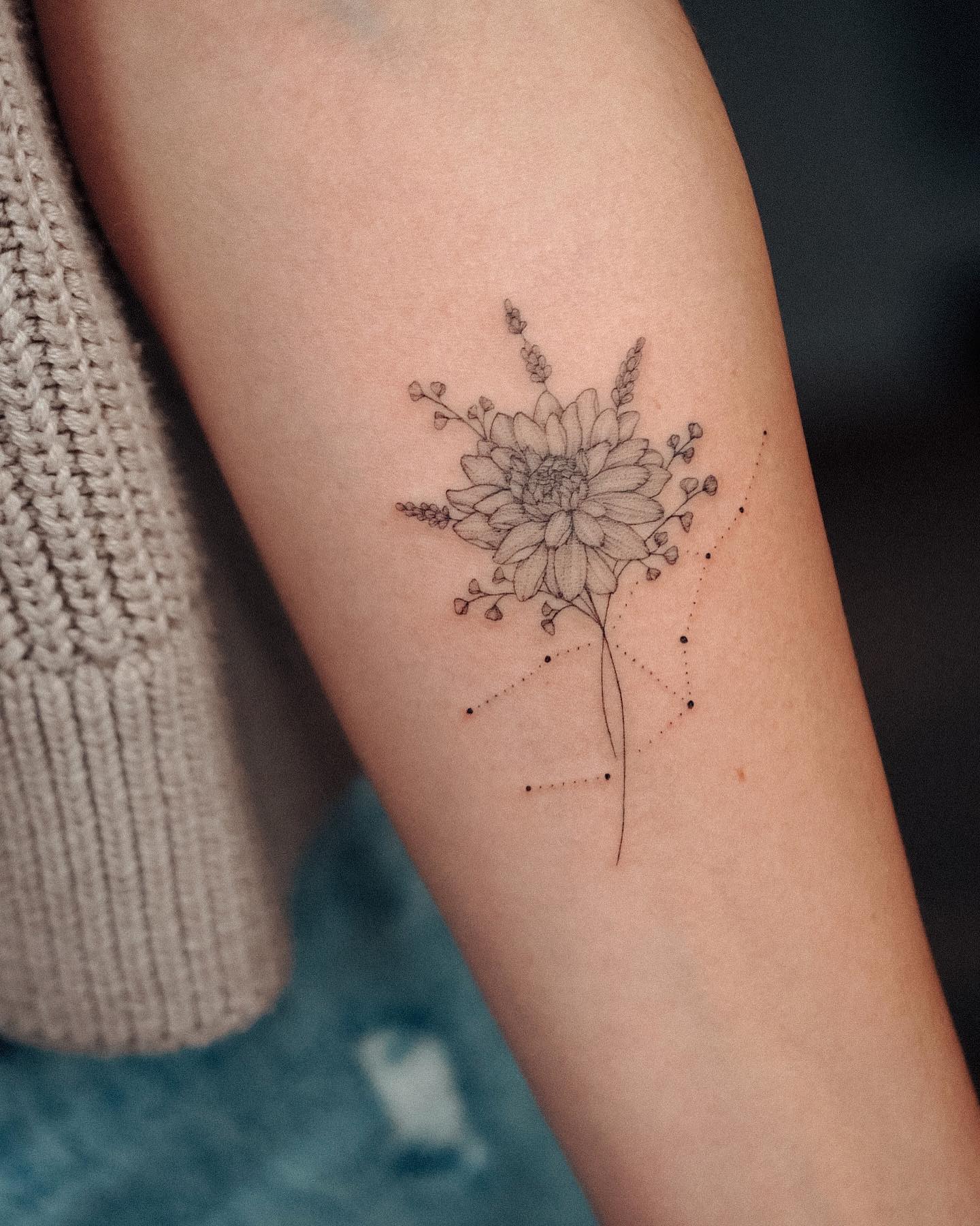 Virgo Star Tattoo Tattoo on skin