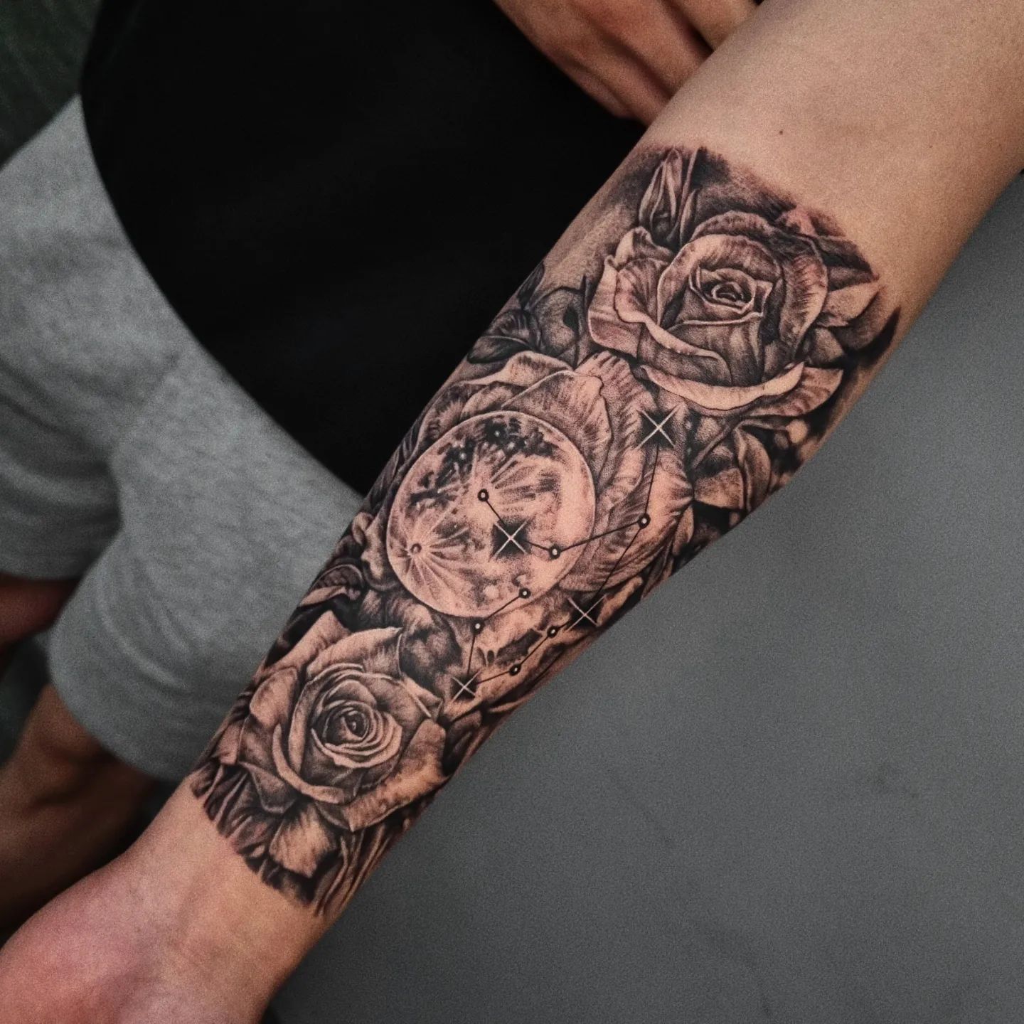 Virgo Tattoo Sleeve Tattoo on skin