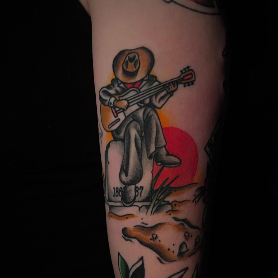 A Classic Western Tattoo Tattoo on skin