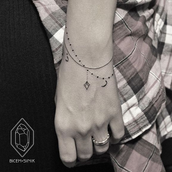 Bracelets wrist tattoo Tattoo on skin