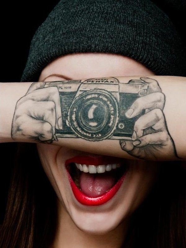 Camera wrist tattoo Tattoo on skin
