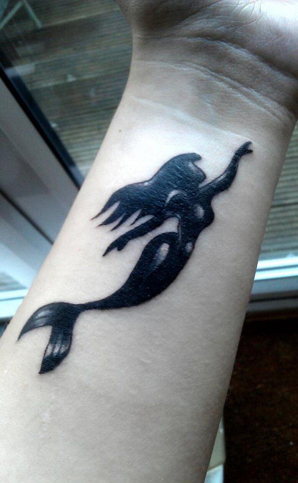 Mermaid wrist tattoo Tattoo on skin