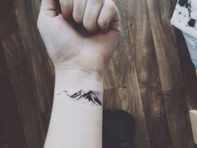 The Mount Everest Wrist Tattoo Tattoo on skin
