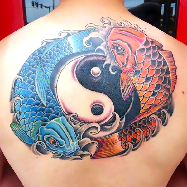 Traditional Japanese Yin-Yang Tattoo Tattoo on skin